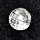 771r / petit bouton boule verre transparent facetté 11mm 