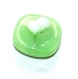 B52i1r / petit bouton ancien en verre vert 10mm 