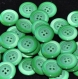 B51a2r / mercerie boutons plastique vert effet cérusé blanc 18mm vendus à l'unité 