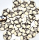 B50g2r / mercerie lot de 5 boutons vintages métal argenté patiné blanc crème 18mm 