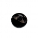 386r / petit bouton ancien en verre ou jais noir 11mm 