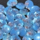 B49c1r / mercerie boutons plastique ovales bleu effet peinture 15mm vendus à l'unité 