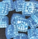 B49b1r / mercerie boutons originaux plastique carré bleu nacré 17mm vendus à l'unité 