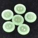 B48k1r / mercerie lot de 6 boutons plastique vert pâle nacré 14mm 
