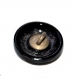 685r / 1 petit bouton ancien en verre noir facetté 13mm 