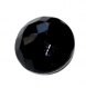 685r / 1 petit bouton ancien en verre noir facetté 13mm 