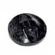 687r / 1 bouton ancien en verre noir ou jais ciselé 13mm 