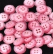 B47d1r / mercerie boutons ronds plastique rose effet blanchi 14mm vendus à l'unité 