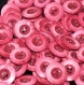 B47b3r / mercerie boutons ronds rouge cérusé irisé 25mm vendus à l'unité 