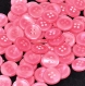 B47a2r / mercerie boutons ronds imitation nacre rose 15mm vendus à l'unité 