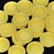 B44f1r / mercerie boutons Épais plastique jaune 22mm vendus à l'unité 