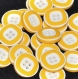 B44c1r / mercerie boutons plastique jaune et blanc 14mm vendus à l'unité 