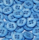 B42c1r / mercerie boutons coloris bleu à effet cérusé 14mm vendus à l'unité 