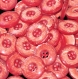 B41e3r / mercerie boutons plastique rouge à blanc irisé 22mm vendus à l'unité 