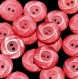 B41d1r / mercerie boutons plastique rouge spirale effet blanchi 14mm vendus à l'unité 