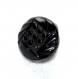 21r / tout petit bouton ancien en verre noir ou en jais 7mm 
