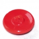 127r / bouton ancien verre rouge fleur 18mm 