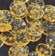 B40i1r / mercerie boutons plastique jaune transparent 11mm vendus à l'unité 