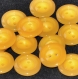 B40f1r / mercerie boutons plastique ronds jaune orangé 13mm vendus à l'unité 