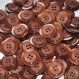 B39a3r / mercerie boutons ronds plastique marron noisette 22mm vendus à l'unité 