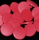 B34f2r / mercerie boutons plastique palets rouge rosé 12mm vendus à l'unité 