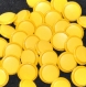 B33f1r / mercerie boutons plastique à liseret jaune 11mm vendus à l'unité 