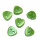 B2r / lot de 6 boutons vintages triangle plastique vert 