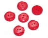 B1dr / lot de 6 boutons vintages originaux plastique rouge 