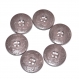 601r / lot de 6 boutons de la marque pellux en plastique marron foncé 25mm button 