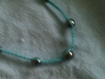 Bracelet macrame coton turquoise reglable