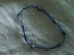 Bracelet macrame bleu fonce reglable