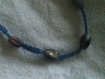 Bracelet macrame bleu fonce reglable