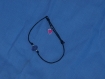Bracelet coton métal argenté bleu