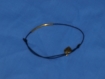 Bracelet coton métal doré bleu