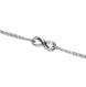 5645r / bracelet en acier inoxydable infini chaîne double rang 18cm à 20cm 