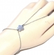 5456r / chaîne de main bracelet bague acier inoxydable fleur bijou 