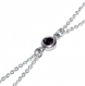 5445r / chaîne de main bracelet bague acier inoxydable cristal bordeaux bijou 