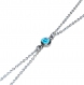 5429r / chaîne de main bracelet bague acier inoxydable cristal bleu bijou 