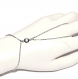 5289r / bijou chaîne de main bracelet bague acier inoxydable cristal blanc 