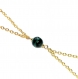 4708r / bijou chaîne parure de main bracelet bague malachite vert alliage doré 