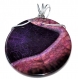 4557r / bijou gros pendentif original argenté agate naturelle violet bordeaux 