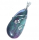 4551r / gros pendentif original argenté agate naturelle vert violet 