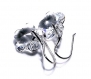 Swarovski boucles d'oreilles en métal argenté - mbo513 