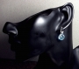 Swarovski boucles d'oreilles en métal argenté - mbo226 
