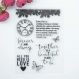 ❦ set de 8 tampons clear vintage papillons féeriques, amour, horloge, fleurs, printemps, poésie et arabesques - scrapbooking romantique