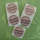 ❦ 50 Étiquettes rondes "fabrication artisanale", fait-main, autocollants adhesives stickers pour vos emballages cadeau ❦ 