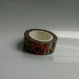 ❦ rouleau masking tape roses et rayures - scotch décoratif washi floral, printemps, nature 10m 
