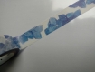 ❦ rouleau masking tape fleurs hortensias bleues - scotch décoratif washi floral nature bleu 7 mètres ❦ 