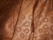 N°589-tissu en polyester coton- effet peau cuir - couleur marron-non froissable 