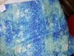 N°619-tissu en 100% coton lycra extensible bleu vert beige 